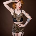 Pink Leopard Print Crotchless Girdle Revival Lingerie