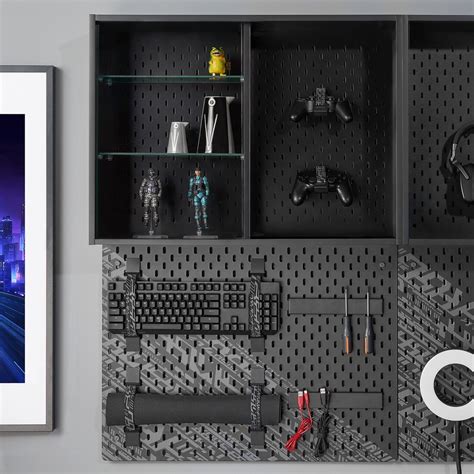 UPPSPEL Pegboard, black, 76x56 cm - IKEA