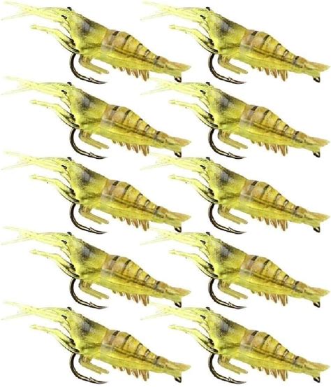 Amazon Pcs Soft Luminous Shrimp Lure With Hooks Pre Rigged