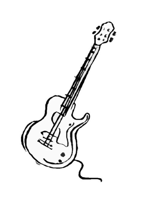 Dibujo De Guitarra Para Colorear Img