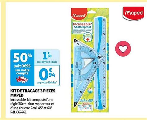 Promo Kit De Traçage 3 Pièces Maped chez Auchan iCatalogue fr