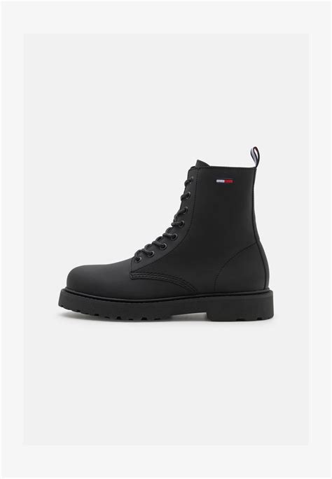 Tommy Jeans Lace Up Ankle Boots Black Zalandode