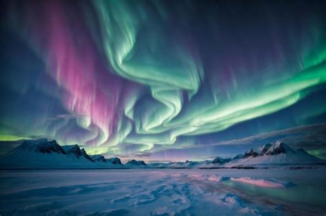 Premium AI Image Aurora Borealis The Northern Lights Dancing Across A