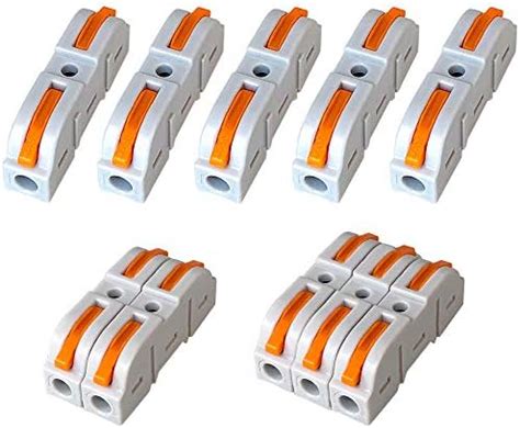 QitinDasen 9Pcs Premium Lever Nut Wire Connectors 2 In 4 Out Conductor