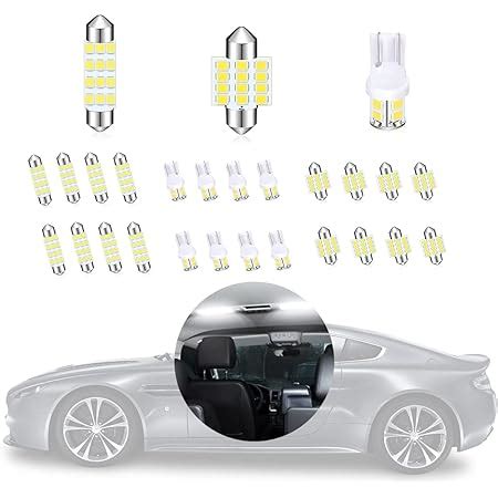 Amazon Ziciner Car LED Bulbs 24 Pcs Auto Super Bright Warm White