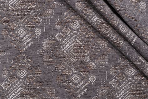 Yards Pk Lifestyles Grand Tour Woven Chenille Upholstery Fabric In Shale