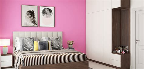 Pink Two Colour Combination For Bedroom Walls Asian Paints