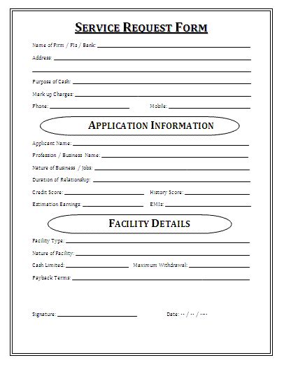 Medical Service Request Form Printable Medical Forms Letters And Sheets