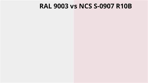 Ral 9003 Vs Ncs S 0907 R10b Ral Colour Chart Uk