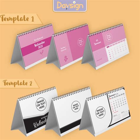 Jual Kalender Meja Kalender Duduk Desk Calendar Kalender Custom