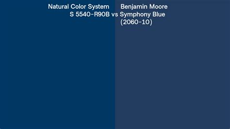 Natural Color System S 5540 R90B Vs Benjamin Moore Symphony Blue 2060