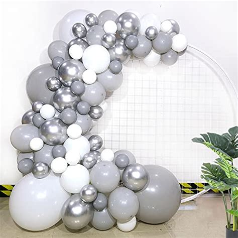 Brighten Up Your Decor with Gray and White Balloons