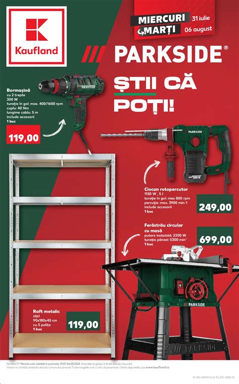 Oferte Kaufland Parkside Iulie August Catalog Az