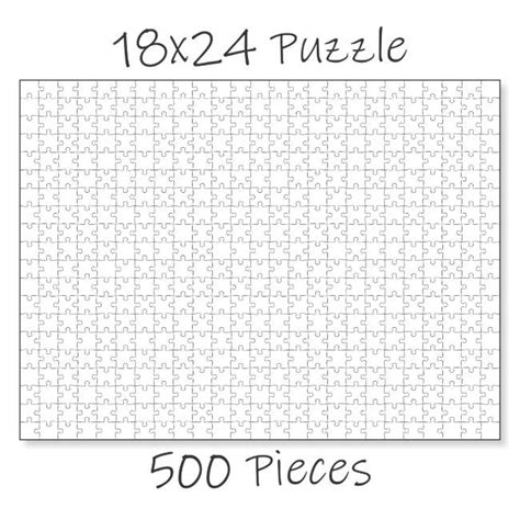 Your Image 500 Piece 24 X 18 Jigsaw Puzzle Zazzle Puzzle Piece Template Piecings 2000