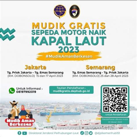 Mau Ikutan Mudik Gratis Sepeda Motor Dengan Kapal 2023 Segera Daftar