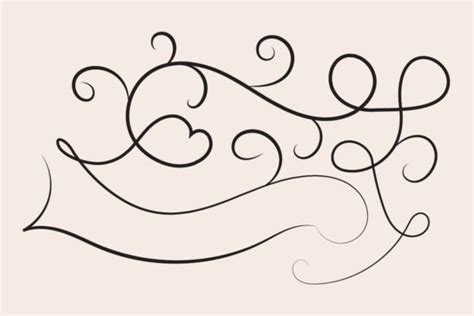 Mothers Day Hearts Swirls Flourish Svg Graphic By Nurearth · Creative