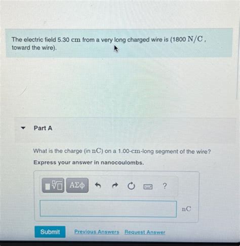 Solved The Electric Field Cm From A Very Long Charged Chegg