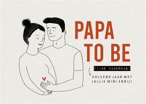 Vaderdagkaart Papa To Be Met Portretje En Kaartje Go