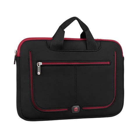 Сумка-чехол для ноутбука WENGER 13", чёрный с красными элементами, 100% ...