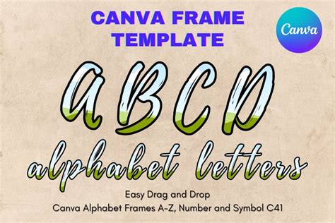 Canva Letters Frame Alphabet Template Font Add 4423961