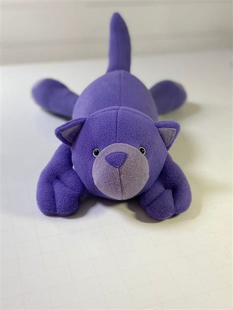 Purple Plush Cat - Etsy