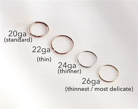 Thin Cartilage Hoop 20g 22g 24g 26g Small Cartilage Hoop Thin Helix