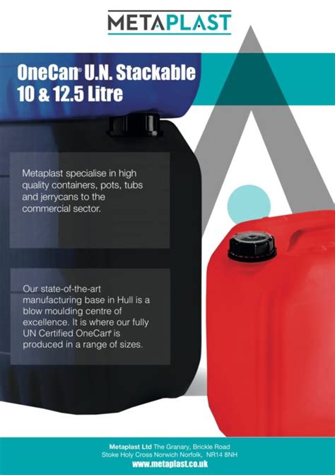 Litre Stackable Jerry Can Additional Info Metaplast