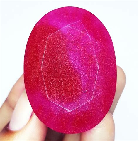 Loose Gemstone Natural 147 07 Ct Red Ruby Certified Big Size Opaque