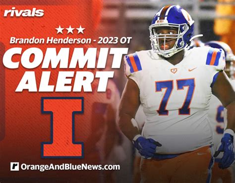 Standout 2023 Ol Brandon Henderson Flips To Illinois Rivals Football