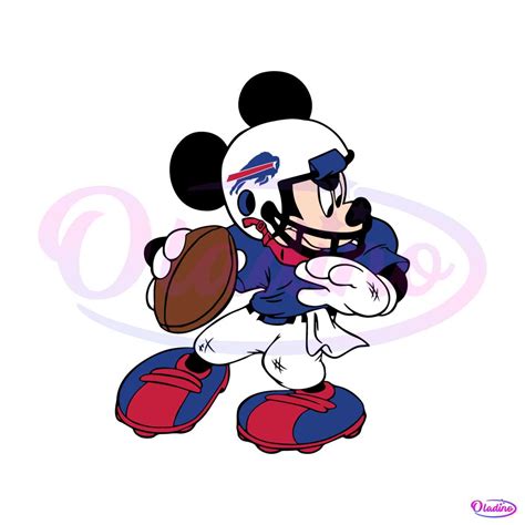 Mickey Mouse Buffalo Bills Football Svg Oladino