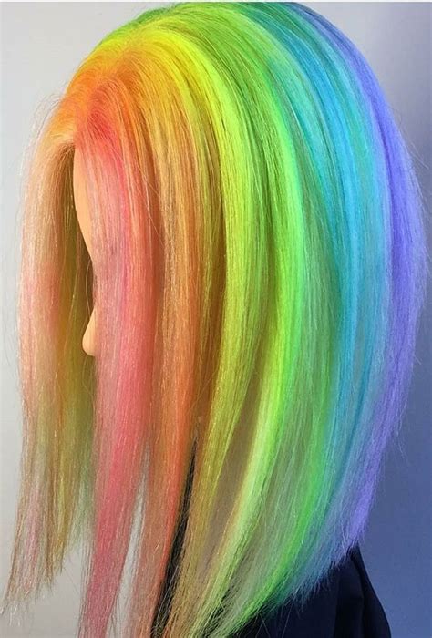 Extra Clever Rainbow Drip Hair Colors For Blunt Bob Bob Hairstyles