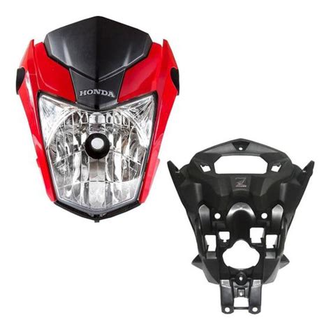 Farol Completo Titan Fan Cg Vermelho Logo Tampa Painel Plasmoto