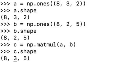 Numpy Matrix Multiplication