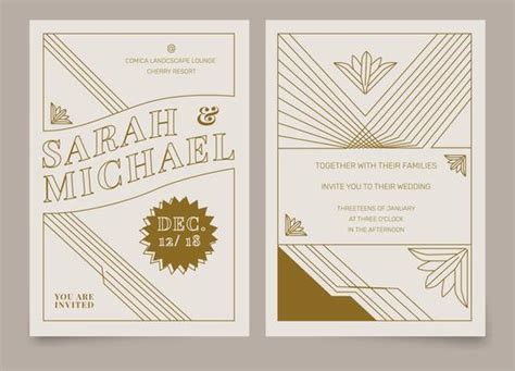 Art Deco Invitation Vector Art, Icons, and Graphics for Free Download