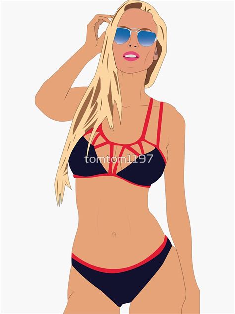 Bikini Girl Sticker By Tomtom Redbubble