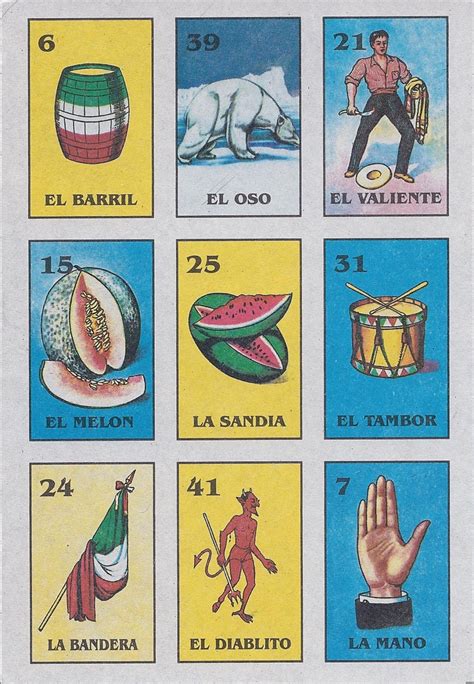 Loteria Mexican Bingo Card Game Set Small