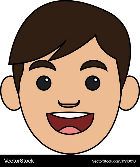 Isolated Boy Cartoon Head Design Royalty Free Vector Image