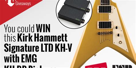 Win an ESP Kirk Hammett Signature LTD KH-V Guitar with EMG Bonebreaker ...