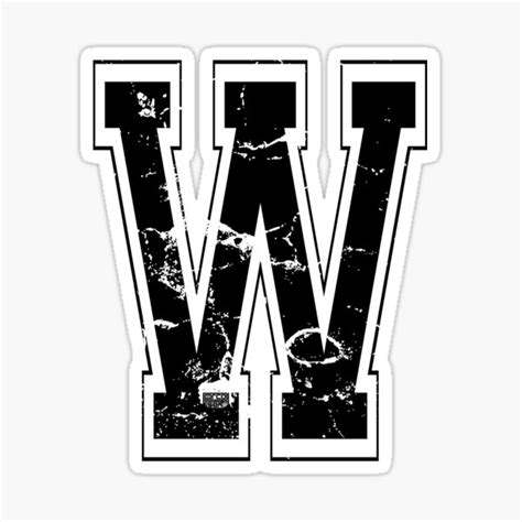 Letter W Black Stickers For Sale Black Stickers Lettering Letter W