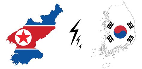 South Korea vs North Korea map. Map of South Korea and North Korea ...