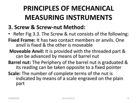 PPT - PRINCIPLES OF MECHANICAL MEASURING INSTRUMENTS PowerPoint ...