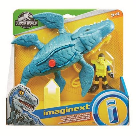 Mosassauro Imaginext - Figura Imaginext - Mosassauro e Mergulhador - Jurassic World - Fisher ...