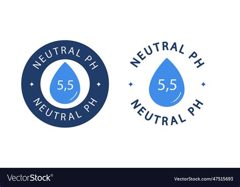 Neutral ph symbol with drop range 55 Royalty Free Vector