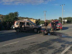 Gazipaşada Motosikletle Hafif Ticari Araç Çarpıştı 1i Ağır 2 Yaralı