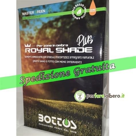 Royal Shade Plus Bottos Master Green Life Sementi Prato Da Ombra 1 Kg