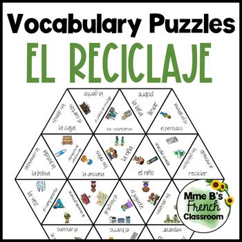 Realidades 1 Auténtico 1 Capítulo 8B Reciclaje Spanish vocabulary puzzles