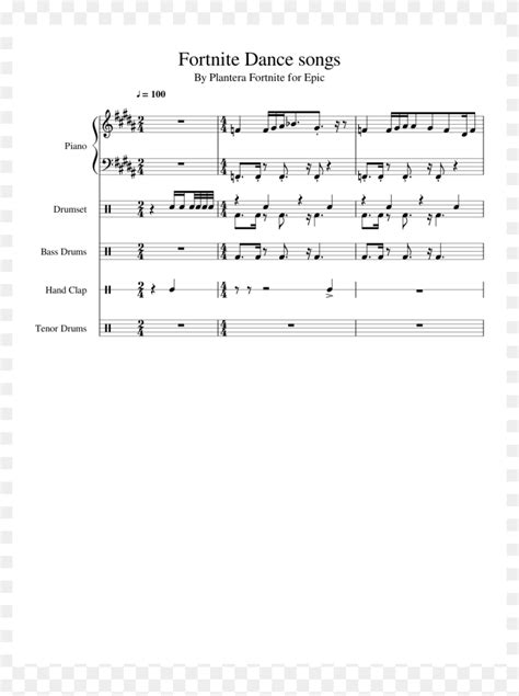 Fortnite Emotes Fortnite Sheet Music Trumpet Hd Png Download