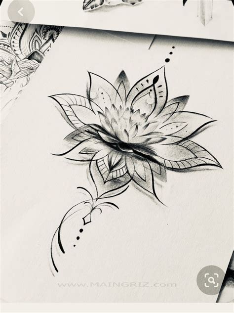 Lotus tattoo drawing – Artofit