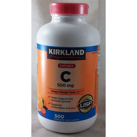 Kirkland Signature Vitamin C 500mg Chewable 500 Tablets Shopee