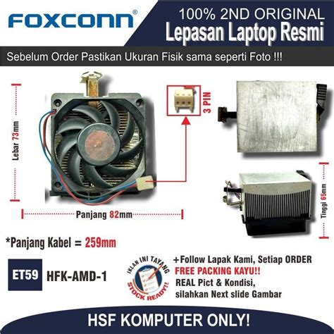 Jual ET59 HFK AMD 1 Heatsink Besi Pendingin HSF FAN Kipas Komputer PC